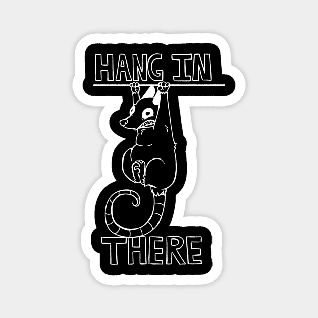 Hang in There (White) Magnet by Colourfulplague