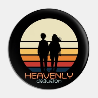 Heavenly Delusion or Tengoku Daimakyou anime character Kiruko and Maru in vintage sunset Pin