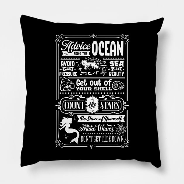 Advice For The Ocean Pillow by busines_night