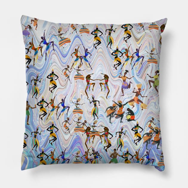 African Carnival V1 Pillow by walil designer