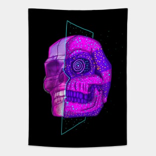 Anime Neon 3d Skull Mystical Retro Skeleton Tapestry