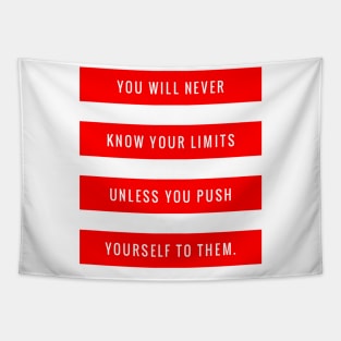 You Will Never Know Your Limits Unless You Push Yourself to Them Tapestry