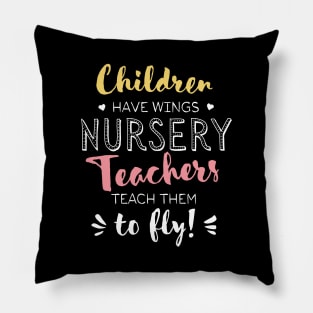 Nursery Teacher Gifts - Beautiful Wings Quote Pillow