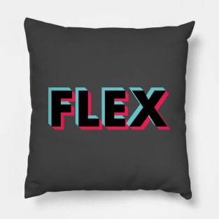 Flex Glitch Black Pillow