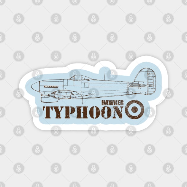 RAF Typhoon (distressed) Magnet by TCP