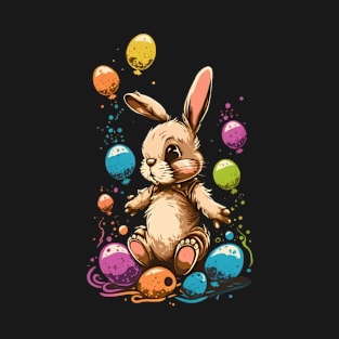 Cute Easter Bunny Easter Egg Men Women Kids T-Shirt