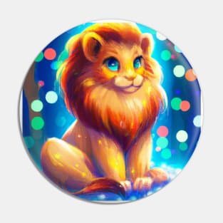 Cute Lion Drawing Pin