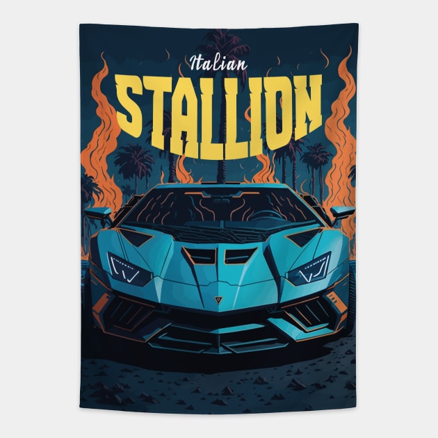 Italian Stallion Tapestry by By_Russso