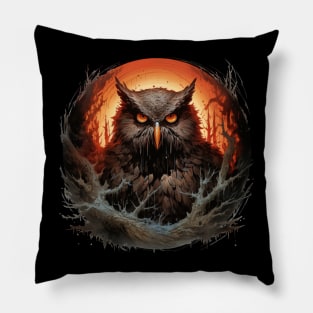 Owl Owlbear Forest Pillow