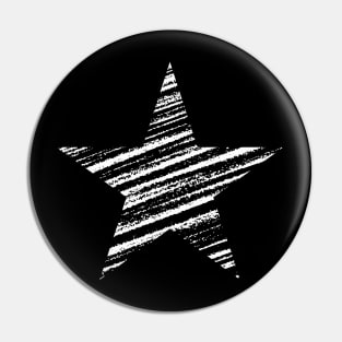 Distressed Grunge White Star Pin