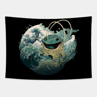 Japanese River Creature (Kappa) - Japan Mythology Tapestry