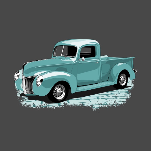 Blue 40 Ford Truck by ZoeysGarage