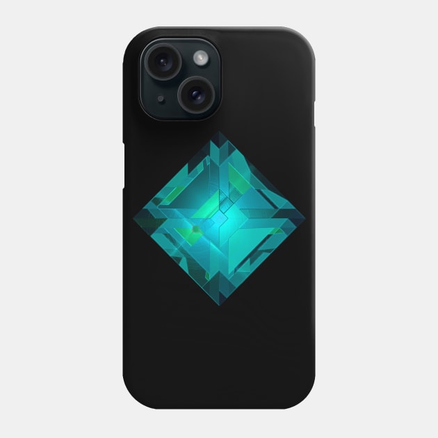 Turquoise Square Shape Gemstone Phone Case by The Black Panther