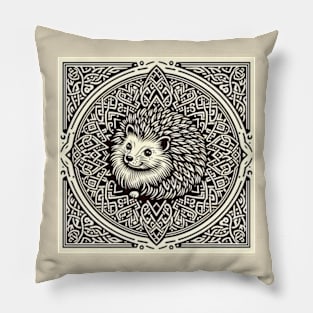 Hedgehog Celtic Mandala Pillow