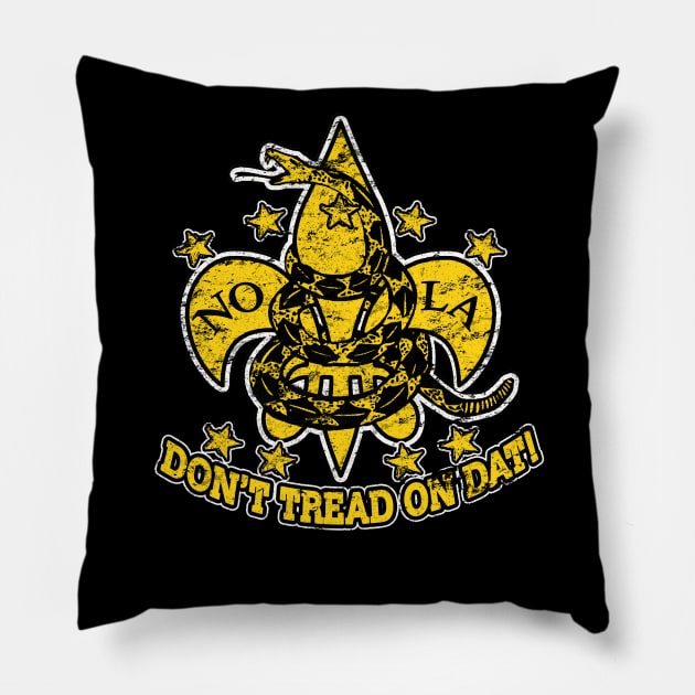 NOLA New Orleans Don't Tread On Dat Pillow by TeeCreations