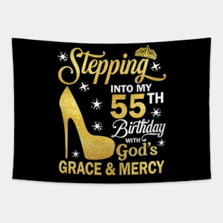 Stepping Into My 55th Birthday With God's Grace & Mercy Bday Tapestry