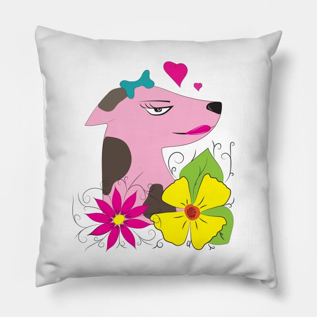 dog beauty Pillow by idirshop