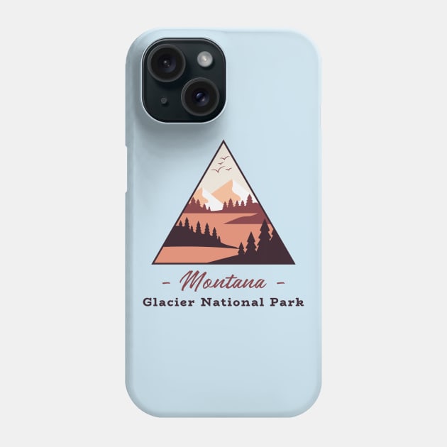 Montana glacier national park Phone Case by Tip Top Tee's