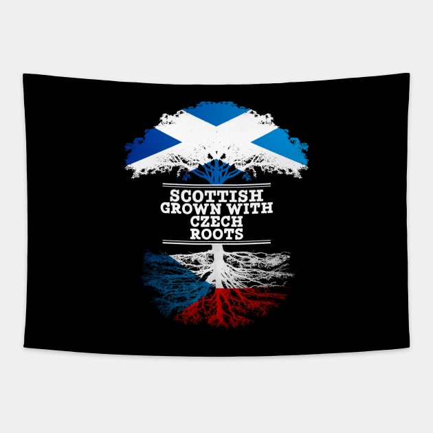 Scottish Grown With Czech Roots - Gift for Czech With Roots From Czech Republic Tapestry by Country Flags