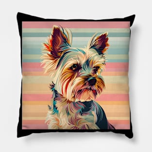 Yorkshire Terrier in 80's Pillow