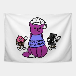 Got Jams Will Bake Kitty Tapestry