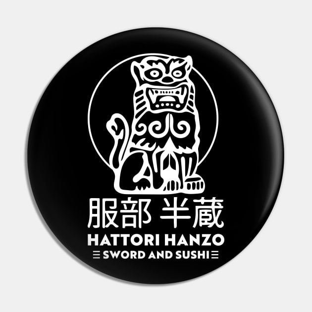 Hattori Hanzo Sword and Sushi (light) Pin by Doc Multiverse Designs