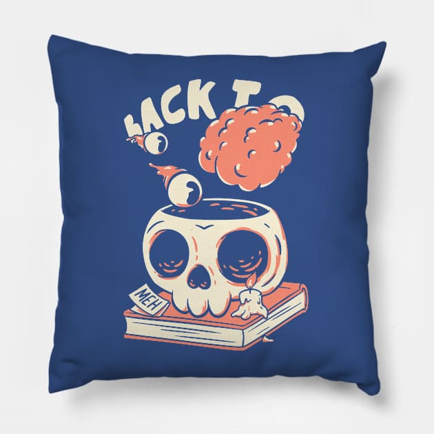 Back to School | Skull | Back to Skull | For Dark BG Pillow by anycolordesigns