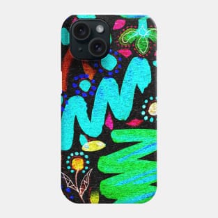 doodles  watercolor abstraction Phone Case