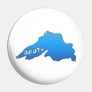 Lake Superior Outline with "Duluth" Pin