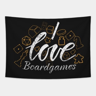 I Love Board Games - Board Game Inspired Graphic - Tabletop Gaming  - BGG Tapestry