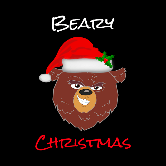 Beary Christmas Cute Christmas Bear Funny Holiday Saying by egcreations