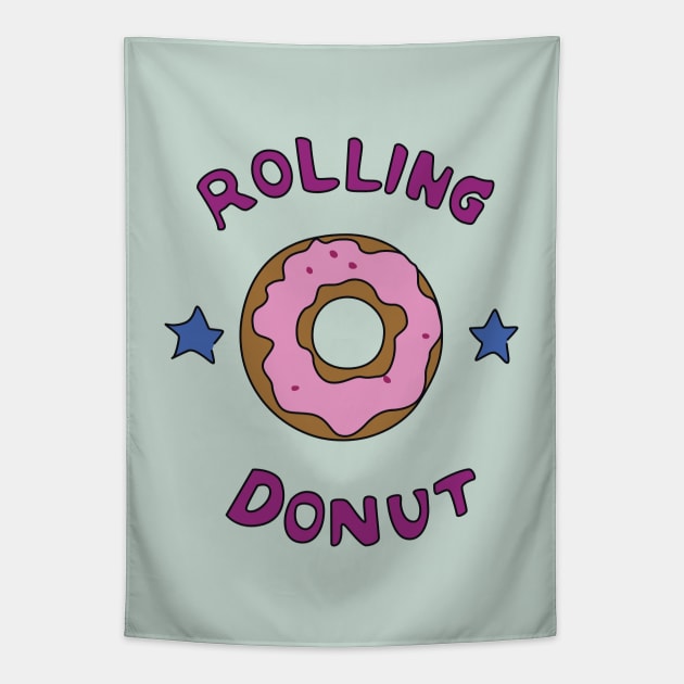 Rolling Donut Tapestry by saintpetty