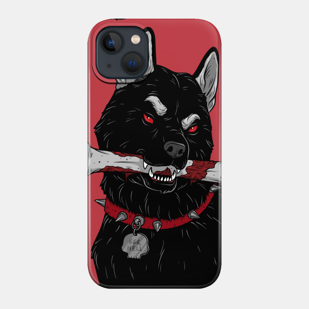 Black dog - Demon - Phone Case