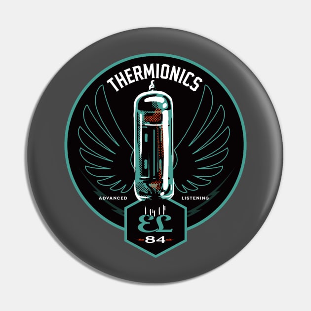 Winged EL84 vacuum tube emblem Pin by SerifsWhiskey