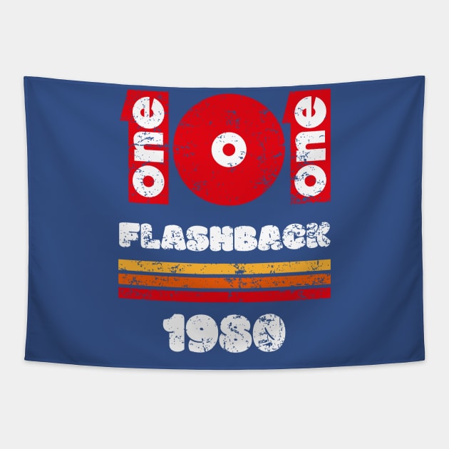 Flashback 80s One O One Drink Tapestry by TEEWEB