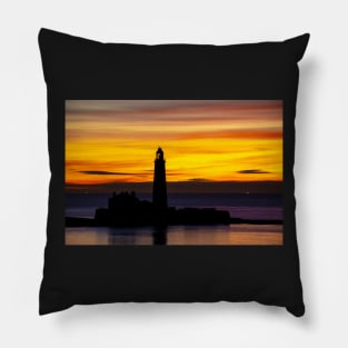 St marys lighthouse sunrise Pillow