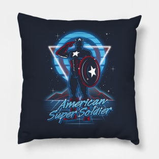 Retro American Super Soldier Pillow