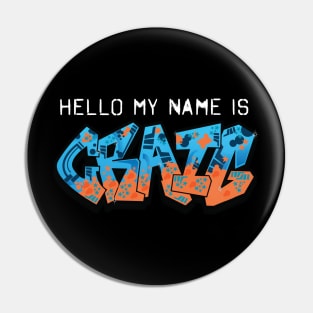 Hello My Name Is Craig Graffiti Pin