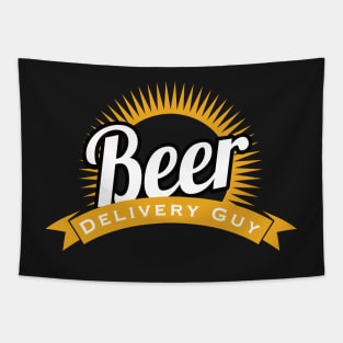 Beer Delivery Guy Funny Logo Tapestry