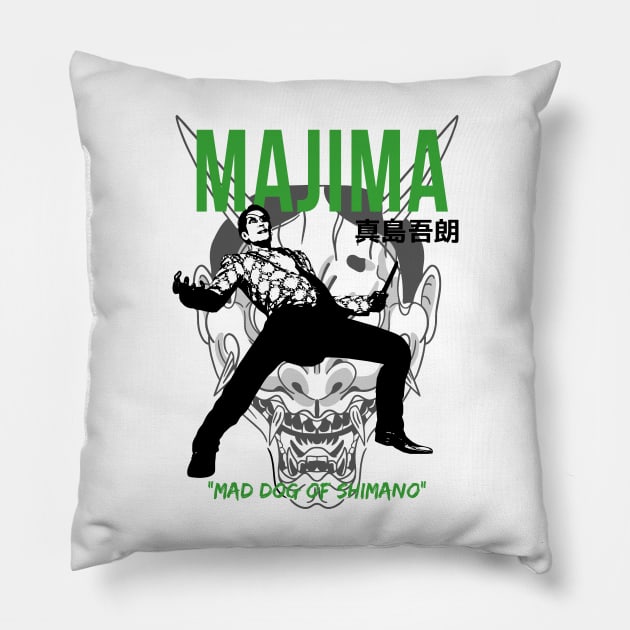 Majima - The Mad Dog of Shimano Pillow by Soulcatcher