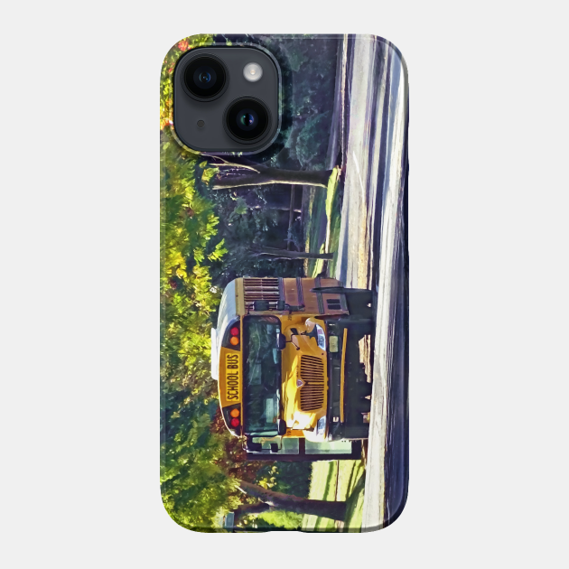 School Bus With Open Door School Bus Phone Case TeePublic