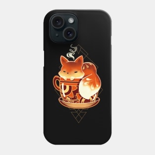 Cup of Fox - cute coffee animal Phone Case