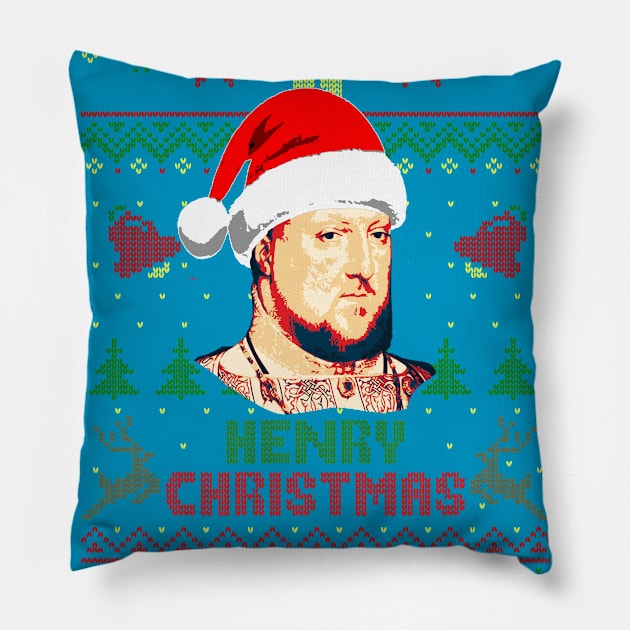 King Henry The 8th Of England Henry Christmas Pillow by Nerd_art