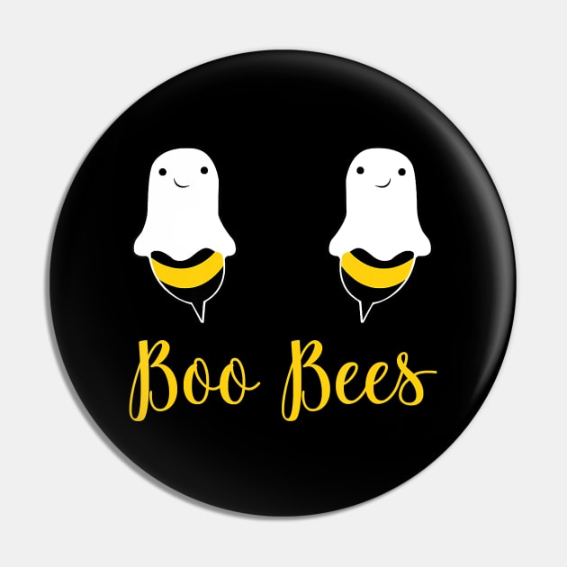 Boo Bees Funny Halloween Bees Ghost Matching Couple Pin by JaydeMargulies