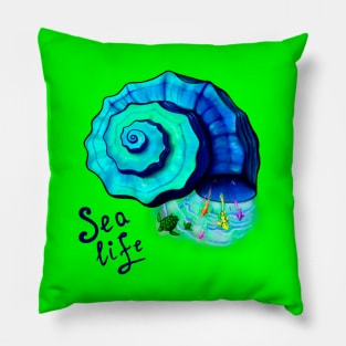 Fish Shell Art 7 Pillow