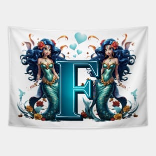 Mermaid Alphabet The Letter F Tapestry