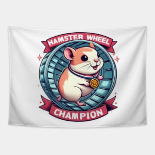 Hamster Wheel Champion Tapestry