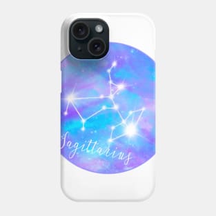 Sagittarius zodiac sign, stars in galaxy Phone Case