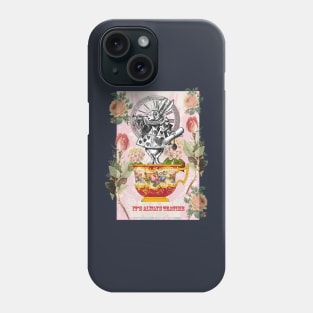 Alice in Wonderland, White Rabbit, It's always teatime Phone Case