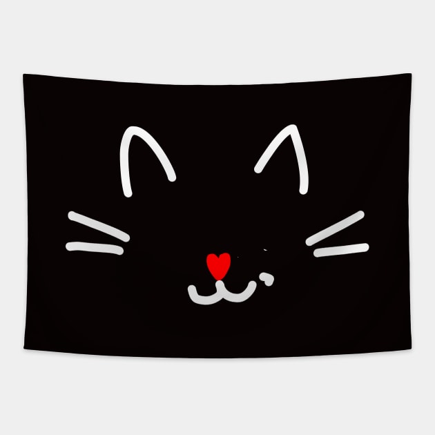Cat Face Tapestry by MoreThanThat